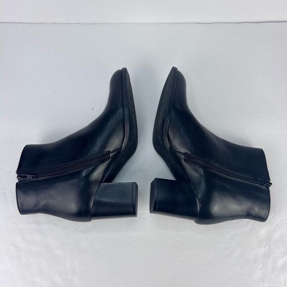 EUC LAMICA Black Soft Leather Block Heel Women's Booties Made in Italy - Picture 7 of 10